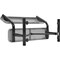 Global Industrial 48L Outdoor Steel Bench with Backrest, Perforated Metal, Gray 695744GY - alternate 3